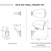 Montáž na zeď pro satelitní repro GA4