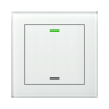 Skleněné KNX 2tlačítko, RGBW LED, bílá, měření teploty