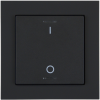 KNX 2tlačítko 55x55 mm, RGBW LED, potisk 0/1, matná černá
