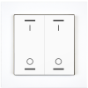 KNX 4tlačítko 55x55 mm, RGBW LED, potisk 0/1, bílá