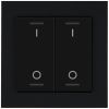 KNX 4tlačítko 55x55 mm, RGBW LED, potisk 0/1, matná černá