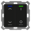 KNX 4tlačítko 55x55 mm, RGBW LED, potisk žaluzie a 0/1, matná černá