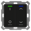 KNX 4tlačítko 55x55 mm, RGBW LED, potisk 0/1 a žaluzie, matná černá