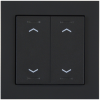 KNX 4tlačítko 55x55 mm, RGBW LED, potisk žaluzie, matná černá, měření teploty
