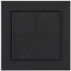 KNX 4tlačítko 55x55 mm, RGBW LED, matná černá, měření teploty