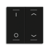 MDT hmatník pro KNX 2tlačítko 55, černá matná, spínač a žaluzie