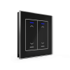 Skleněné KNX 4tlačítko, RGBW LED, potisk žaluzie, černá