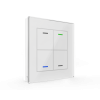 Skleněné KNX 4tlačítko, RGBW LED, bílá, měření teploty