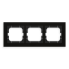 MDT skleněný rámeček 3násobný, 63x63 mm, černý
