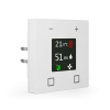 KNX termostat s displejem, 63x63 mm, čidlo teploty a vlhkosti, bílá