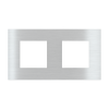 Deep obdélníková dvojnásobná deska, otvor 45x45 + 45x45 mm, Aluminum