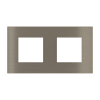 Deep obdélníková dvojnásobná deska, otvor 45x45 + 45x45 mm, Nickel