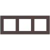 Deep trojnásobný fenix rámeček, otvory 55x55 mm, provedení Cocoa Orinoco