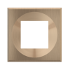 Square magnetic plate (45x45 mm window) ERA serie Metal Warm Brass