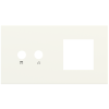 Magnetic plate 2-fold for 2-rocker push button + (45x45 mm window) Proxima series Metal Warm White +