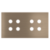 Magnetic plate 2-fold for 4-rocker push buttons Proxima series Metal Dark Chocolate