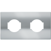 Magnetic plate 2-fold for two IT UNEL electrical sockets Proxima series Metal Chrome