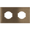 Magnetic plate 2-fold for two IT UNEL electrical sockets Proxima series Metal Bronze Corked