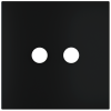 Square magnetic plate for a 2-rocker push button Proxima series Metal Insense Black