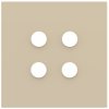 Square magnetic plate for a 4-rocker push button Proxima series Metal Beige Luxor