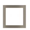 Kovová čtvercová deska, otvor 60x60 mm, provedení Nickel (GBR)