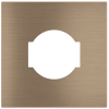 Square magnetic plate for an IT UNEL power socket Proxima series Metal Dark Chocolate