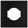 Square magnetic plate for an IT UNEL power socket Proxima series Metal Insense Black