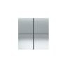 Čtvercové hmatníky Metal HT (4 ks), provedení Chrome