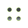 Kit of 4 round buttons Proxima series Metal Black Metal