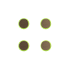 Kit of 4 round buttons Proxima series Metal Bronze Corked
