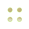 Kit of 4 round buttons Proxima series Metal Champagne