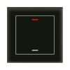 Skleněné KNX 2tlačítko, RGBW LED, černé, Secure