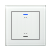 Skleněné KNX 2tlačítko, RGBW LED, potisk žaluzie, bílé, Secure