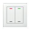 Skleněné KNX 4tlačítko, RGBW LED, bílé, Secure