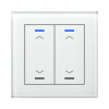 Skleněné KNX 4tlačítko, RGBW LED, potisk žaluzie, bílé, Secure
