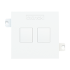 Deska pro systém keystone, pro 2 konektory, nelakovaná Raw White