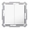 KNX RF+ ovladač 4tlačítka, řada Light 55, měření teploty, KNX Secure, lesklá bílá