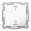 KNX RF+ 2tlačítko 55x55 mm, 2 výstupy, teplota, potisk 0/1, bílé, Secure