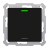 KNX RF+ 2tlačítko 55x55 mm, 2 výstupy, teplota, černé, Secure