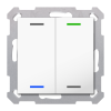 KNX RF+ 4tlačítko 55x55 mm, 2 výstupy, teplota, bílé, Secure