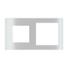 Deep obdélníková dvojnásobná deska, otvor 45x45 + 60x60 mm, Aluminum
