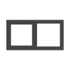 2násobná Fenix deska, otvory 55x55 + 60x60 mm, provedení Grey Bromine