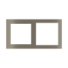 2násobná kovová deska, otvory 55x55 + 60x60 mm, provedení Nickel (GBR)