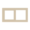 Deep dvojitý Fenix rámeček, otvory 55x55 + 60x60 mm, provedení Beige Luxor