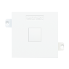 Deska pro systém keystone, pro 1 konektor, nelakovaná Raw White