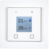 KNX termostat s displejem, 55x55 mm, čidlo teploty a vlhkosti, bílá
