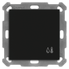 KNX čidlo teploty a vlhkosti vč. regulátoru, 55x55 mm, matná černá