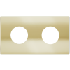 Magnetic plate 2-fold for two French electrical sockets Proxima series Metal Champagne