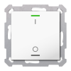 KNX 2tlačítko 55x55 mm, RGBW LED, potisk 0/1, bílé, Secure