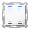 KNX 4tlačítko 55x55 mm, RGBW LED, potisk žaluzie, bílé, Secure